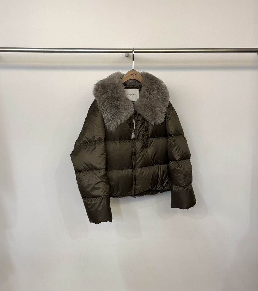 TWENTY FOUR SEVEN24-7韓國代購㊣女士新款熱賣短款羽絨服羊毛填充鴨絨TEWNTY FOUR SEVEN24-7短款羽絨服圖色2