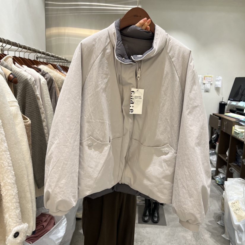 CHAE韓國直郵㊣女裝新款25秋冬熱賣職業時尚真品短款羽絨服CHAE短款羽絨服圖色1