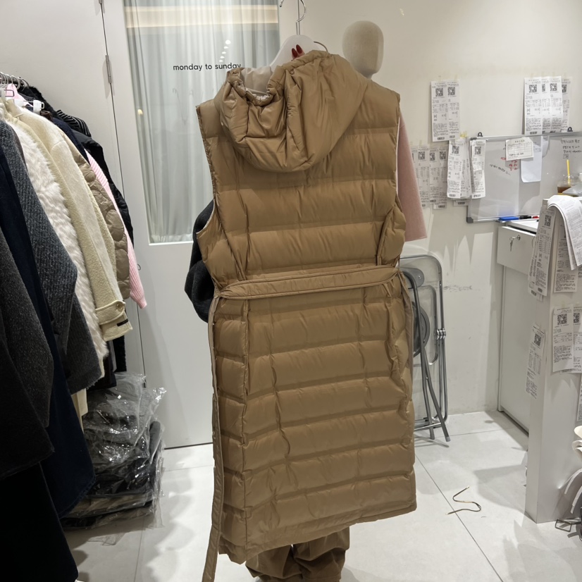 MONDAY TO SUNDAY東大門㊣代購女裝新款推薦長款羽絨服絨MONDAY TO SUNDAY長款羽絨服