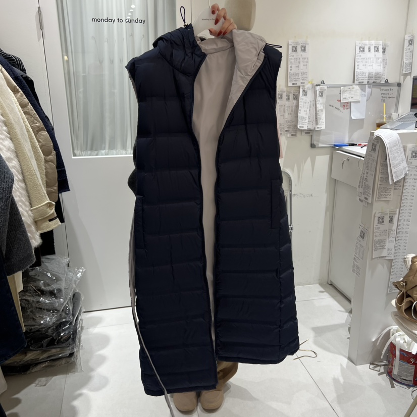 MONDAY TO SUNDAY東大門㊣代購女裝新款推薦長款羽絨服絨MONDAY TO SUNDAY長款羽絨服圖色2