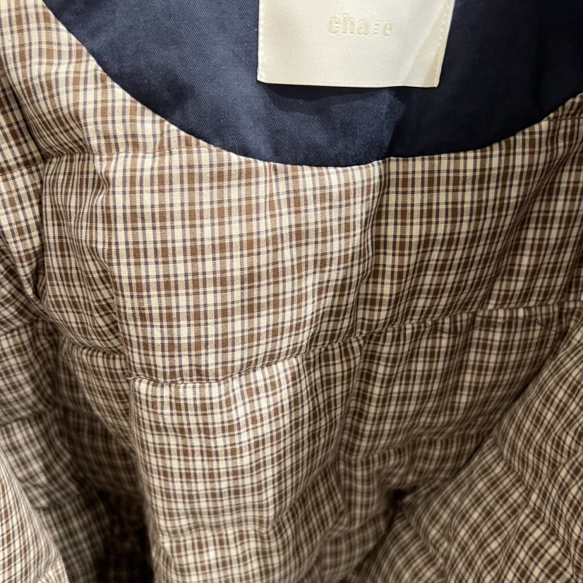 CHAE東大門㊣直郵女裝新款真品25秋冬推薦短款羽絨服格子鴨絨CHAE短款羽絨服