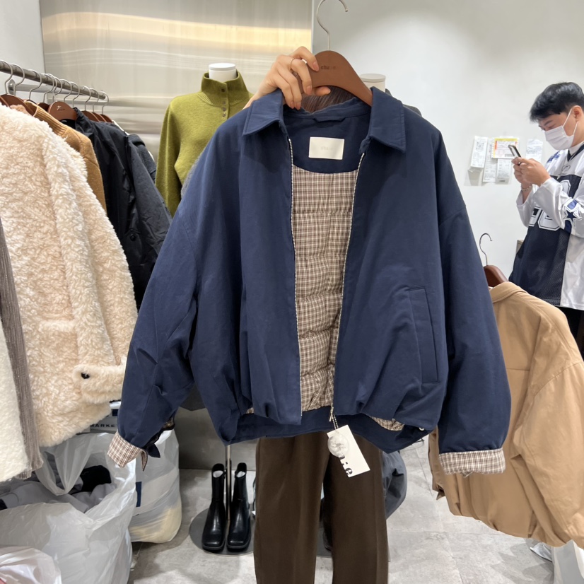 CHAE東大門㊣直郵女裝新款真品25秋冬推薦短款羽絨服格子鴨絨CHAE短款羽絨服圖色2