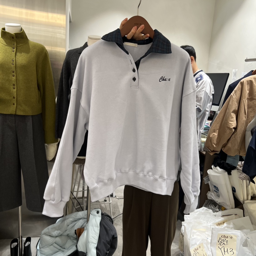 CHAE東大門㊣代購女士新品時尚25秋冬推薦休閑人氣衛衣加絨CHAE衛衣圖色1