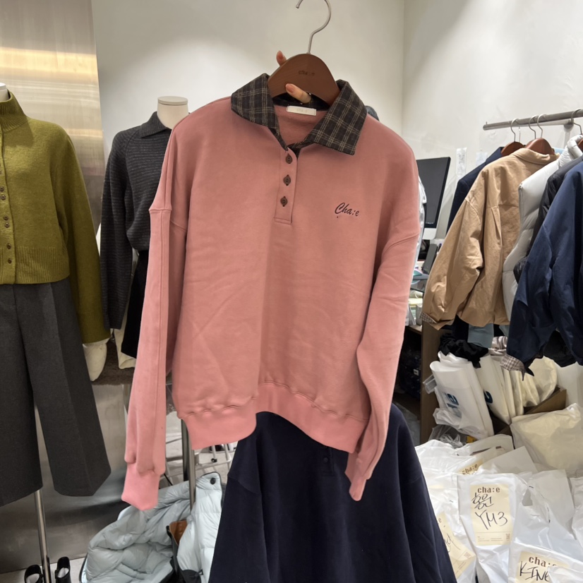 CHAE東大門㊣代購女士新品時尚25秋冬推薦休閑人氣衛衣加絨CHAE衛衣圖色3