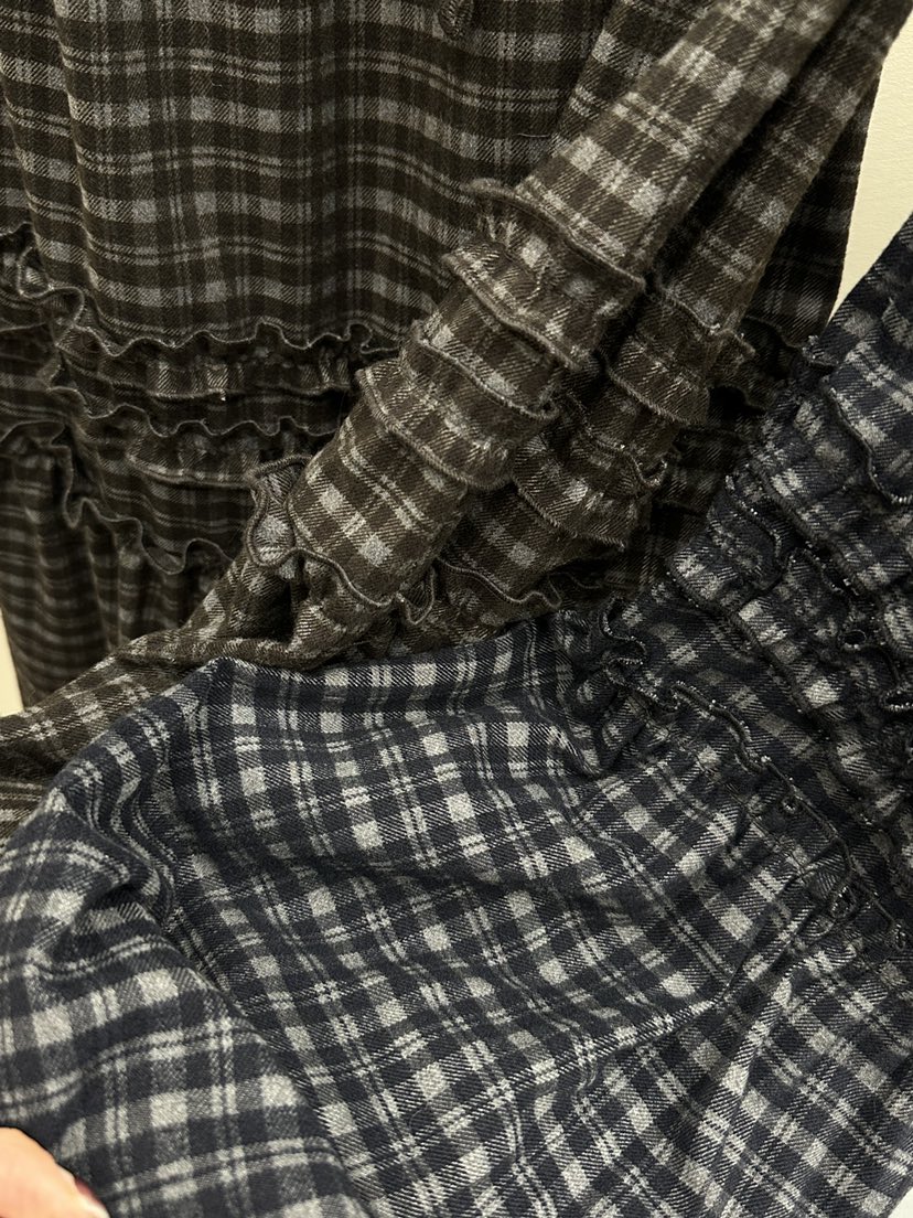 I MFACT東大門㊣直郵女士新款時尚休閑職業半身裙中短裙格子I MFACT半身裙/中短裙