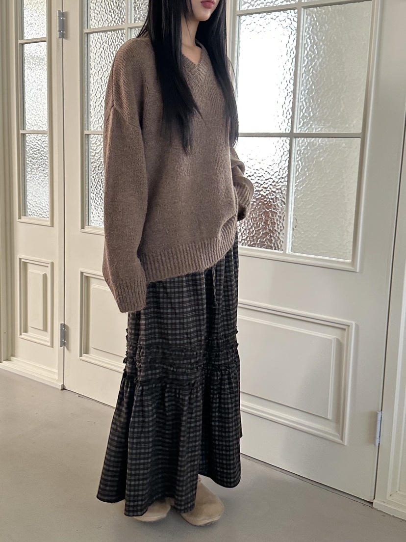 I MFACT東大門㊣直郵女士新款時尚休閑職業半身裙中短裙格子I MFACT半身裙/中短裙