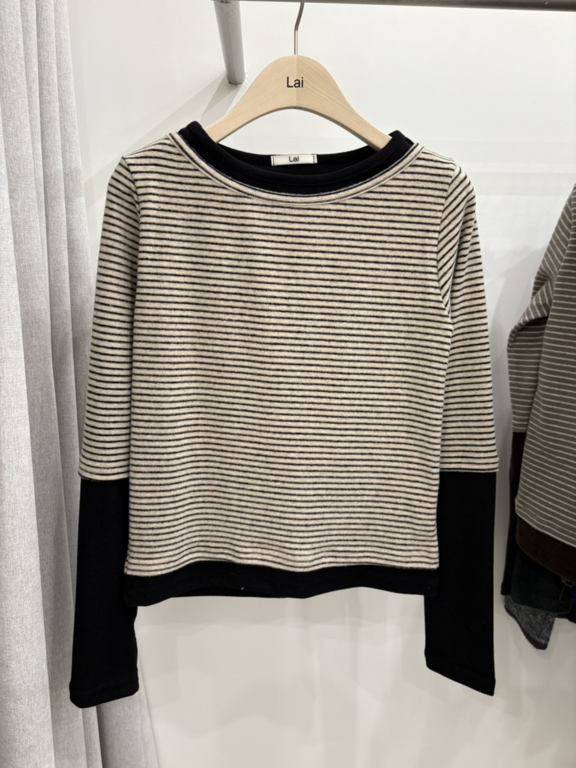 LAI東大門㊣直郵女士新品25秋冬真品時尚熱賣休閑職業長袖T恤Lai長袖T恤圖色1