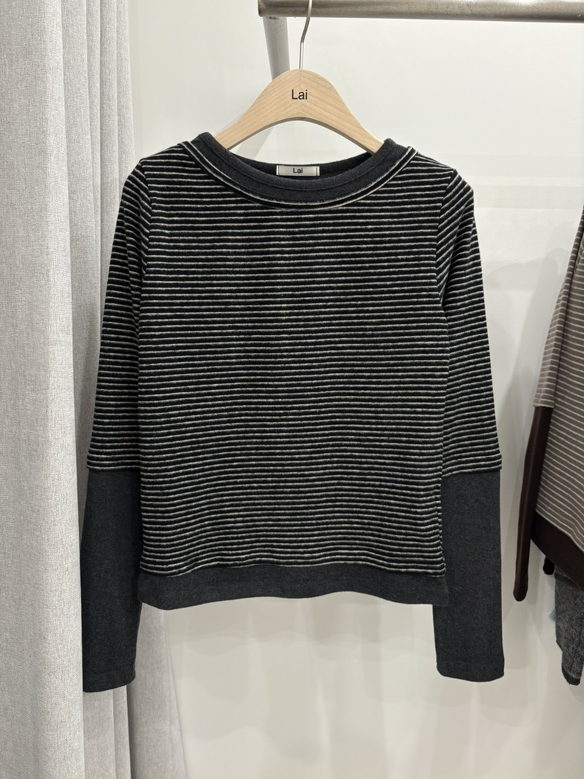 LAI東大門㊣直郵女士新品25秋冬真品時尚熱賣休閑職業長袖T恤Lai長袖T恤圖色3
