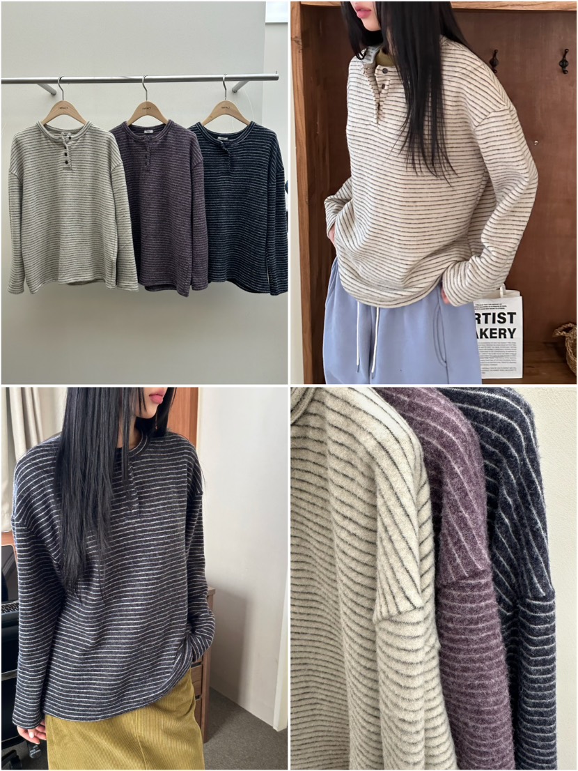 I MFACT東大門㊣代購女裝新品人氣25秋冬休閑推薦職業長袖T恤I MFACT長袖T恤