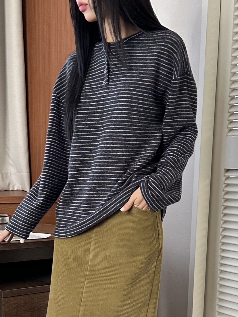 I MFACT東大門㊣代購女裝新品人氣25秋冬休閑推薦職業長袖T恤I MFACT長袖T恤