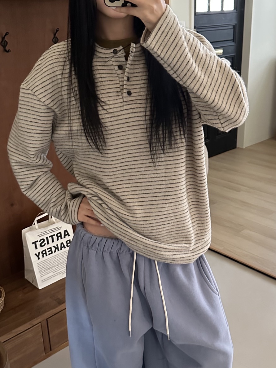 I MFACT東大門㊣代購女裝新品人氣25秋冬休閑推薦職業長袖T恤I MFACT長袖T恤