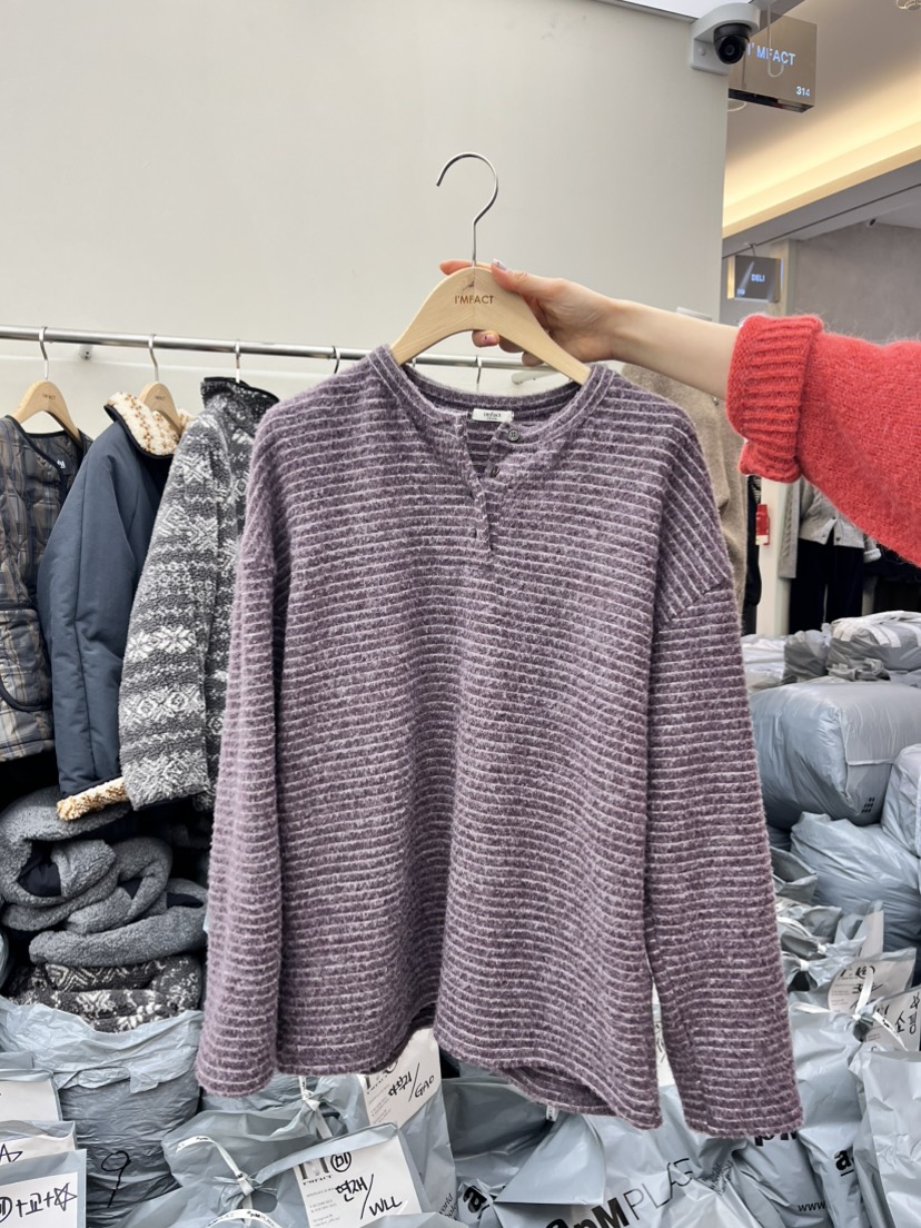 I MFACT東大門㊣代購女裝新品人氣25秋冬休閑推薦職業長袖T恤I MFACT長袖T恤圖色1