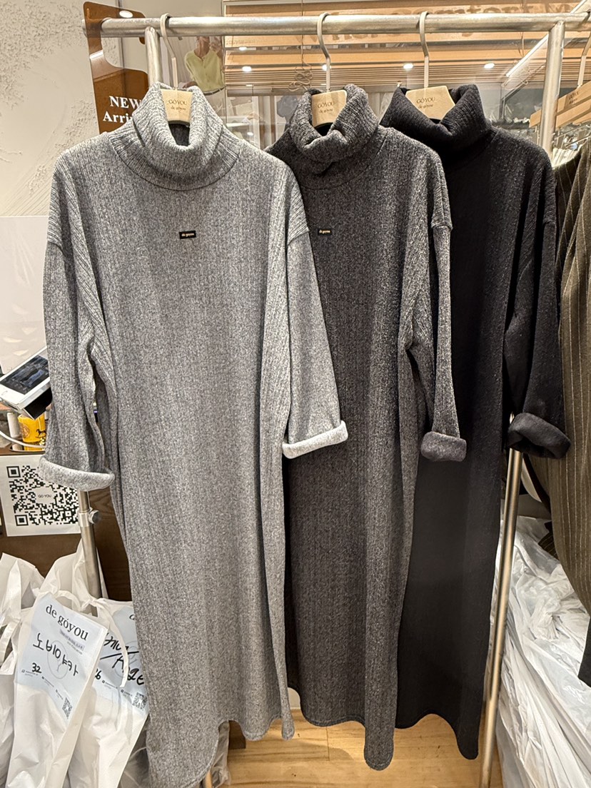 DE GO YOU東大門㊣實拍女裝新款休閑時尚推薦真品連衣裙抓絨DE GO YOU連衣裙