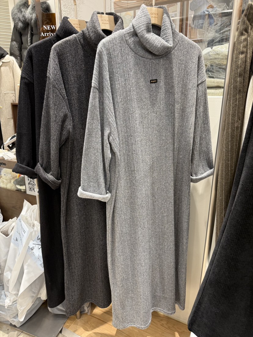 DE GO YOU東大門㊣實拍女裝新款休閑時尚推薦真品連衣裙抓絨DE GO YOU連衣裙