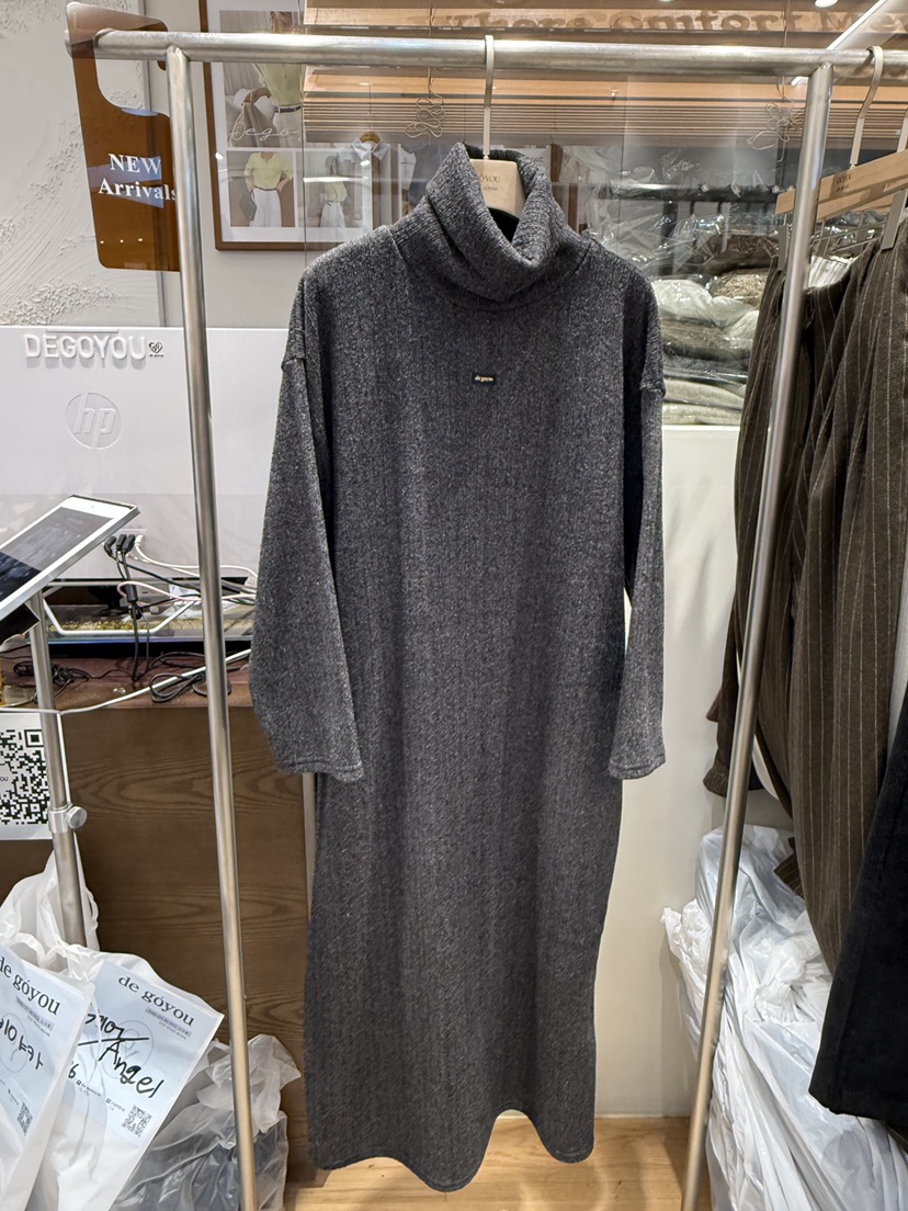 DE GO YOU東大門㊣實拍女裝新款休閑時尚推薦真品連衣裙抓絨DE GO YOU連衣裙圖色2