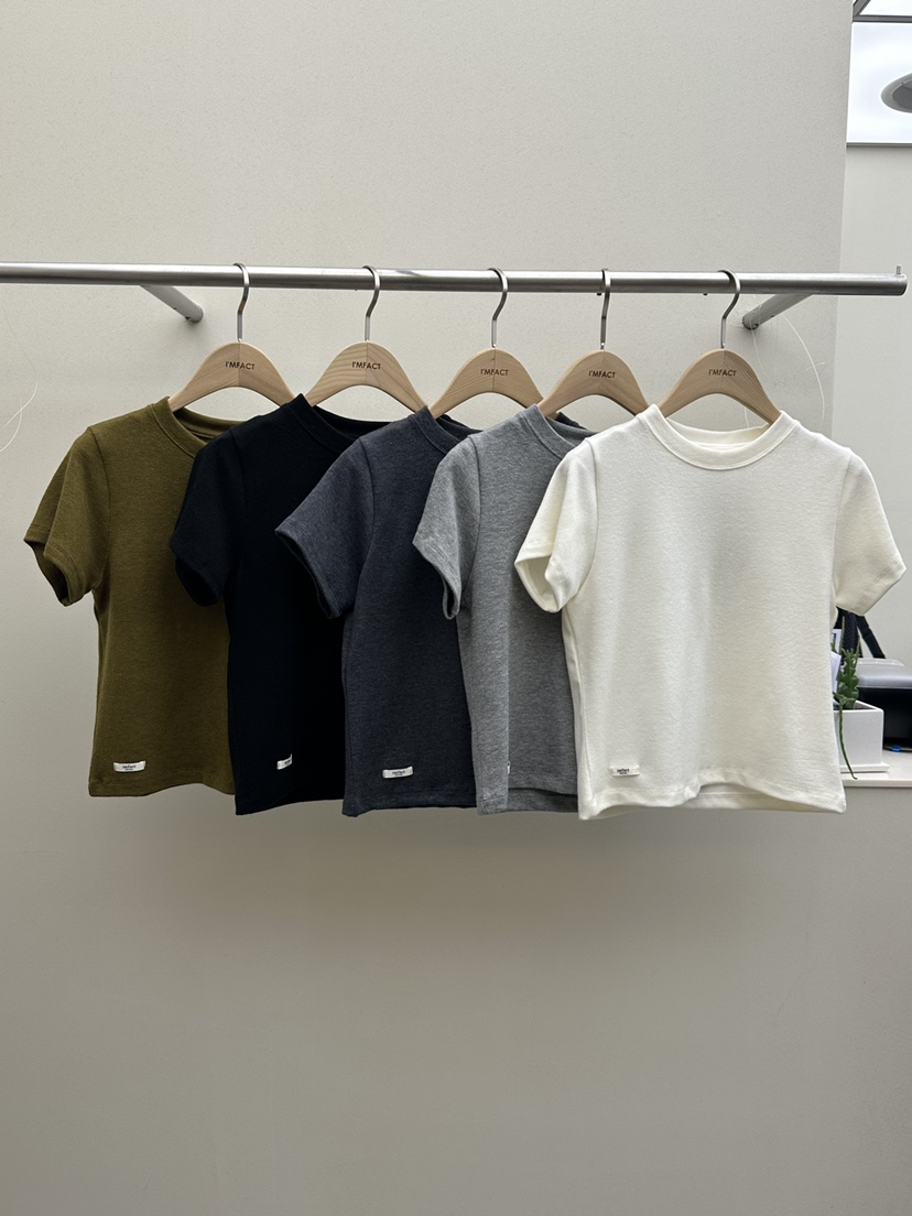 I MFACT韓國直郵㊣女士新款職業時尚真品休閑25秋冬T恤羊毛棉I MFACTT恤