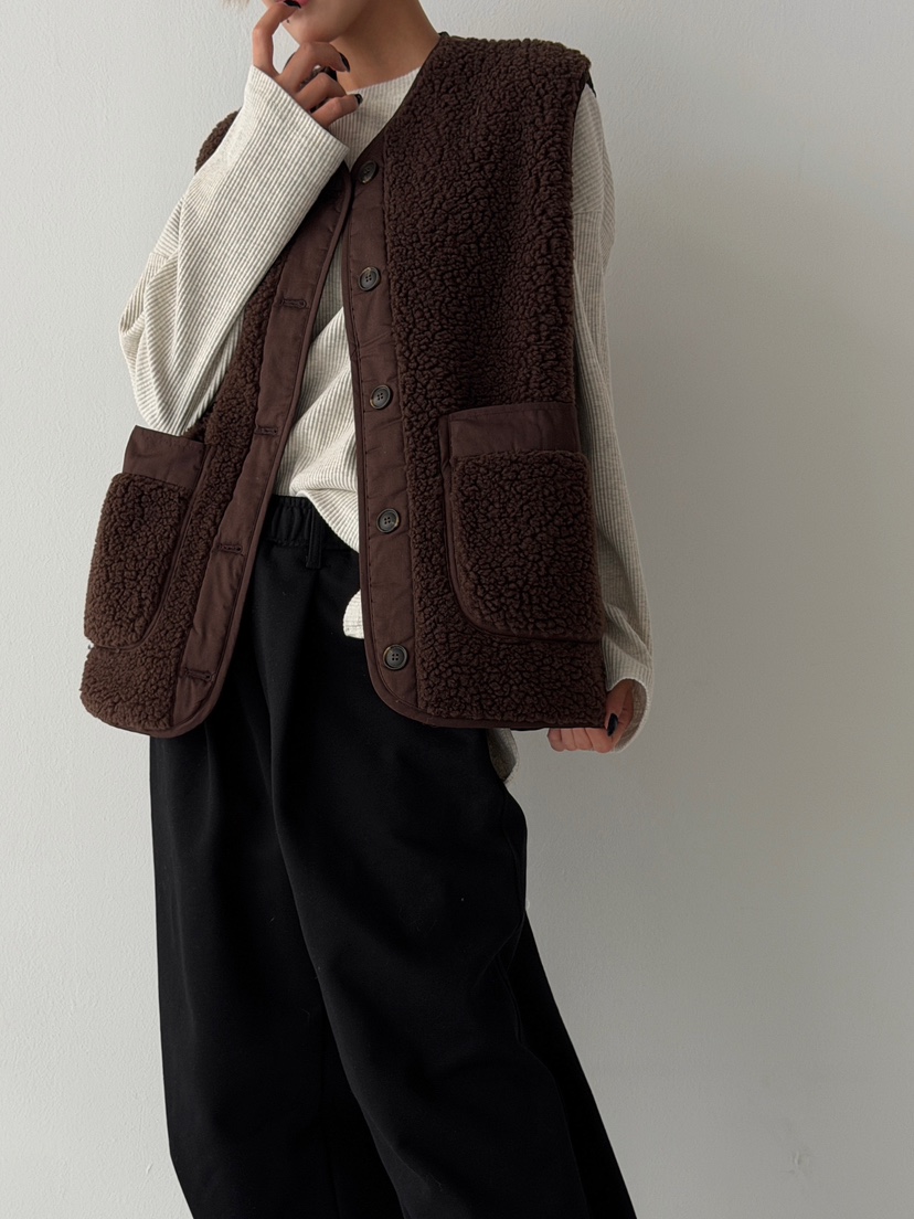 ANGLOG BEIGE東大門㊣實拍女士新款休閑熱賣推薦真品馬甲羊毛ANGLOG BEIGE馬甲