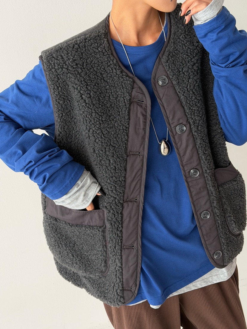 ANGLOG BEIGE東大門㊣實拍女士新款休閑熱賣推薦真品馬甲羊毛ANGLOG BEIGE馬甲圖色2