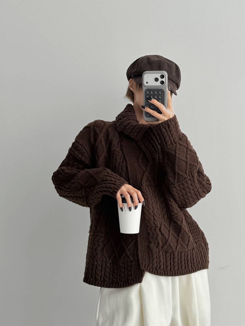 ANGLOG BEIGE韓國直郵㊣女裝新款時尚真品職業人氣25秋冬毛衣ANGLOG BEIGE毛衣