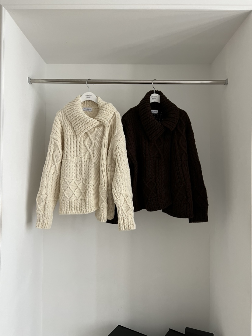 ANGLOG BEIGE韓國直郵㊣女裝新款時尚真品職業人氣25秋冬毛衣ANGLOG BEIGE毛衣