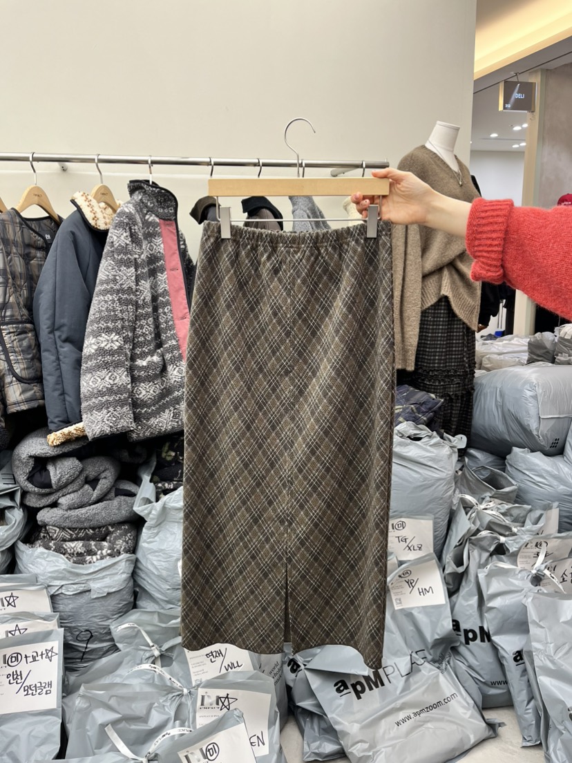 I MFACT韓國直郵㊣女士新款25秋冬職業人氣熱賣半身裙中短裙I MFACT半身裙/中短裙