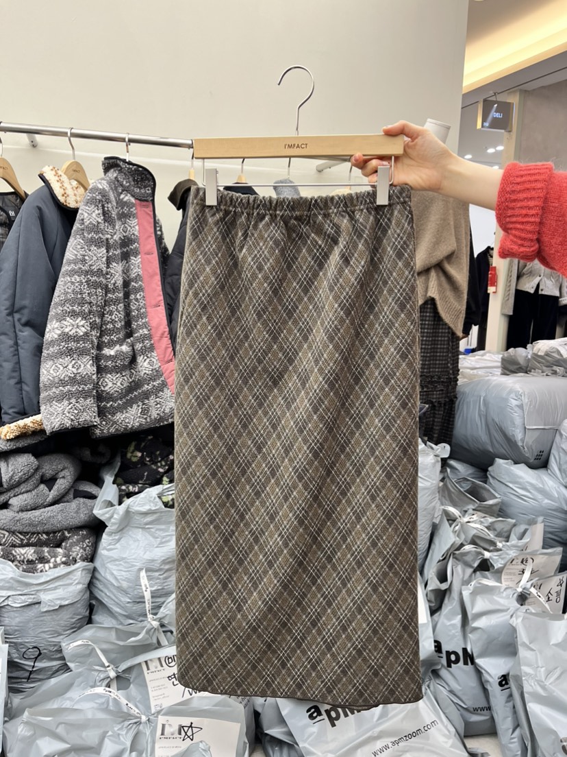 I MFACT韓國直郵㊣女士新款25秋冬職業人氣熱賣半身裙中短裙I MFACT半身裙/中短裙圖色1