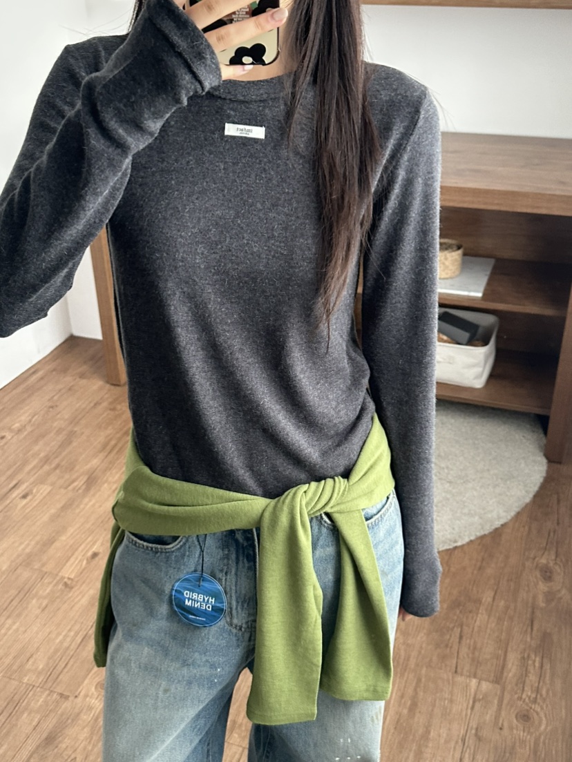 I MFACT韓國直郵㊣女士新款時尚職業人氣熱賣長袖T恤安哥拉I MFACT長袖T恤