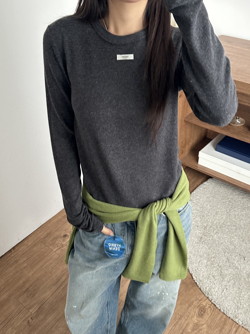 I MFACT韓國直郵㊣女士新款時尚職業人氣熱賣長袖T恤安哥拉I MFACT長袖T恤