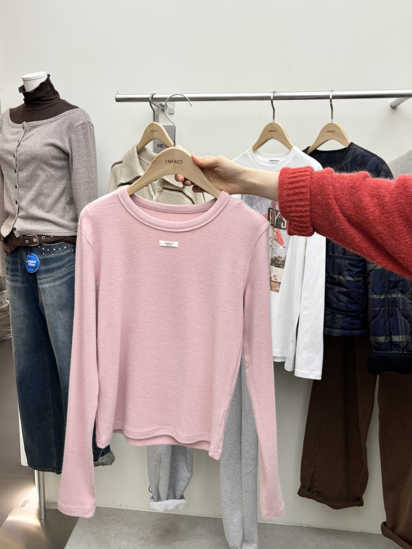 I MFACT韓國直郵㊣女士新款時尚職業人氣熱賣長袖T恤安哥拉I MFACT長袖T恤圖色5