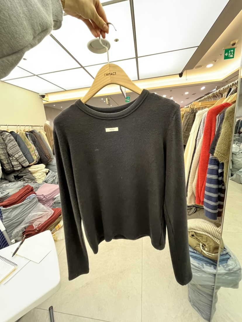 I MFACT韓國直郵㊣女士新款時尚職業人氣熱賣長袖T恤安哥拉I MFACT長袖T恤圖色7