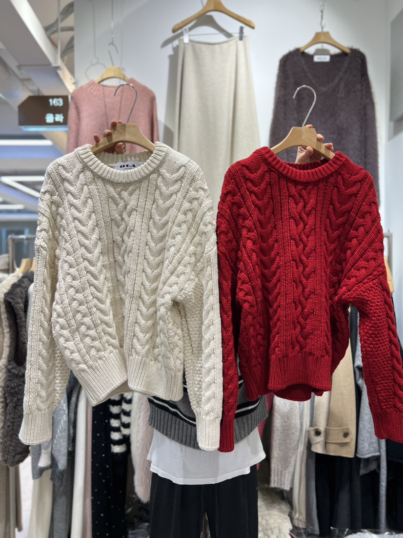 OLA東大門㊣實拍女裝新款時尚職業推薦人氣熱賣真品休閑毛衣mellor/OLA毛衣