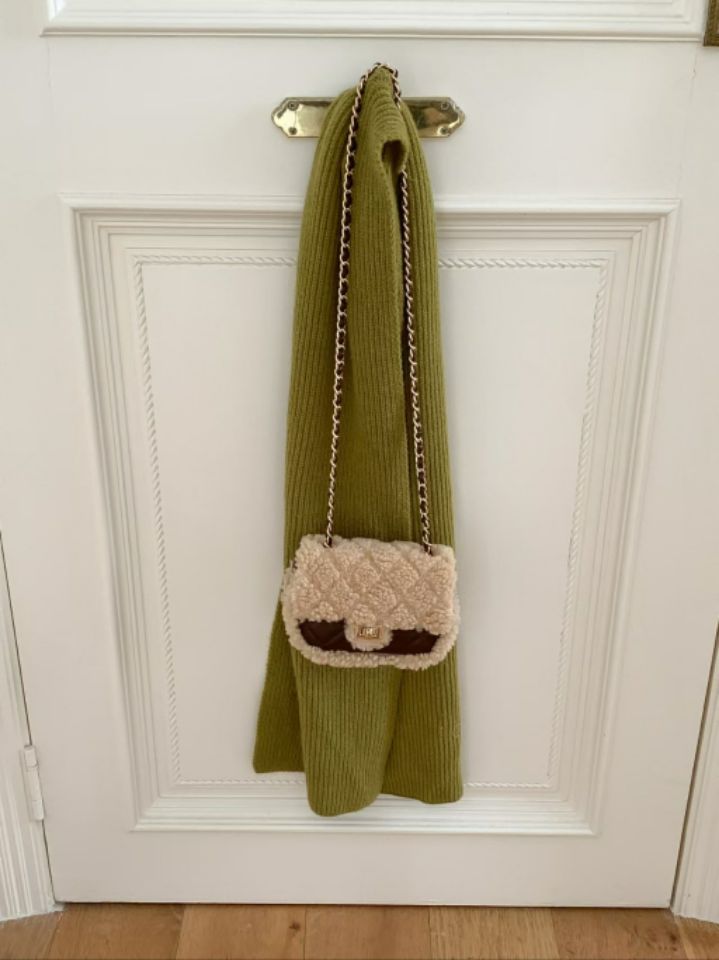 TROUVAILLE韓國直郵㊣女裝新品時尚休閑推薦單肩斜跨包毛皮TROUVAILLE單肩/斜跨包