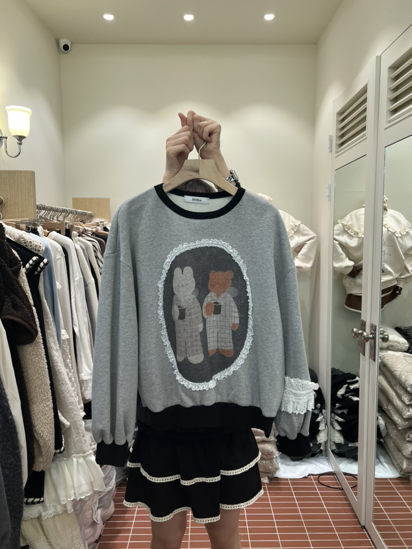 BE&amp;BE韓國代購㊣女士新品真品時尚25秋冬人氣職業衛衣BE&be衛衣圖色2