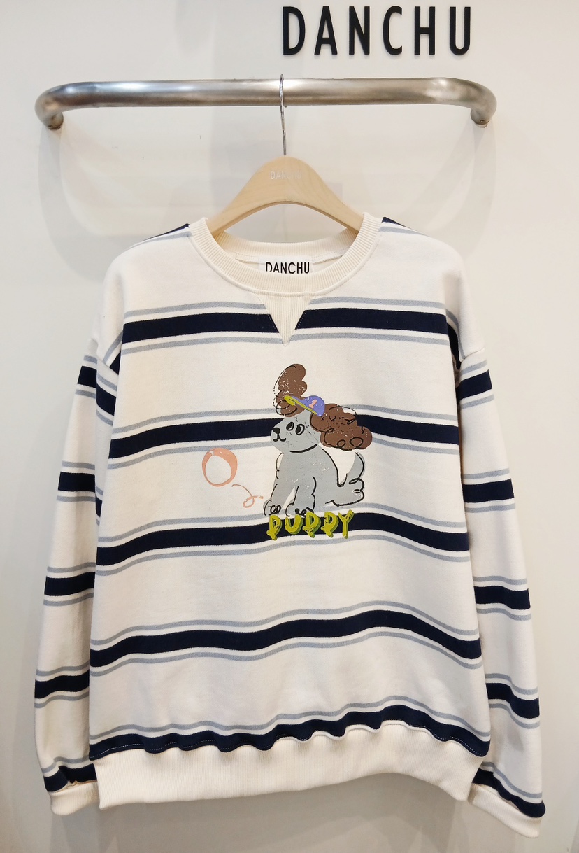 DANCHU韓國代購㊣女裝新品休閑熱賣真品時尚人氣25秋冬衛衣加絨DANCHU衛衣圖色1