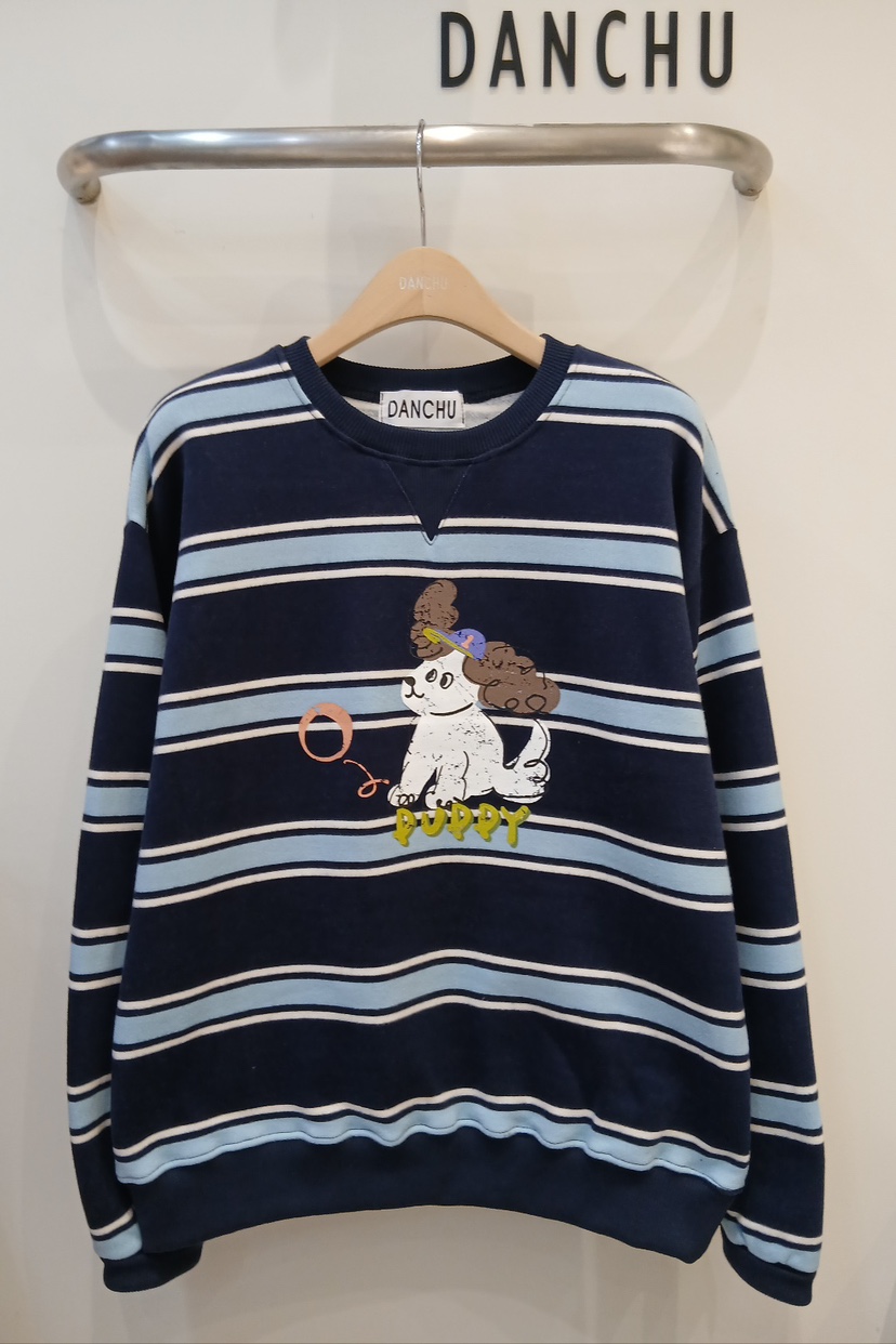 DANCHU韓國代購㊣女裝新品休閑熱賣真品時尚人氣25秋冬衛衣加絨DANCHU衛衣圖色2