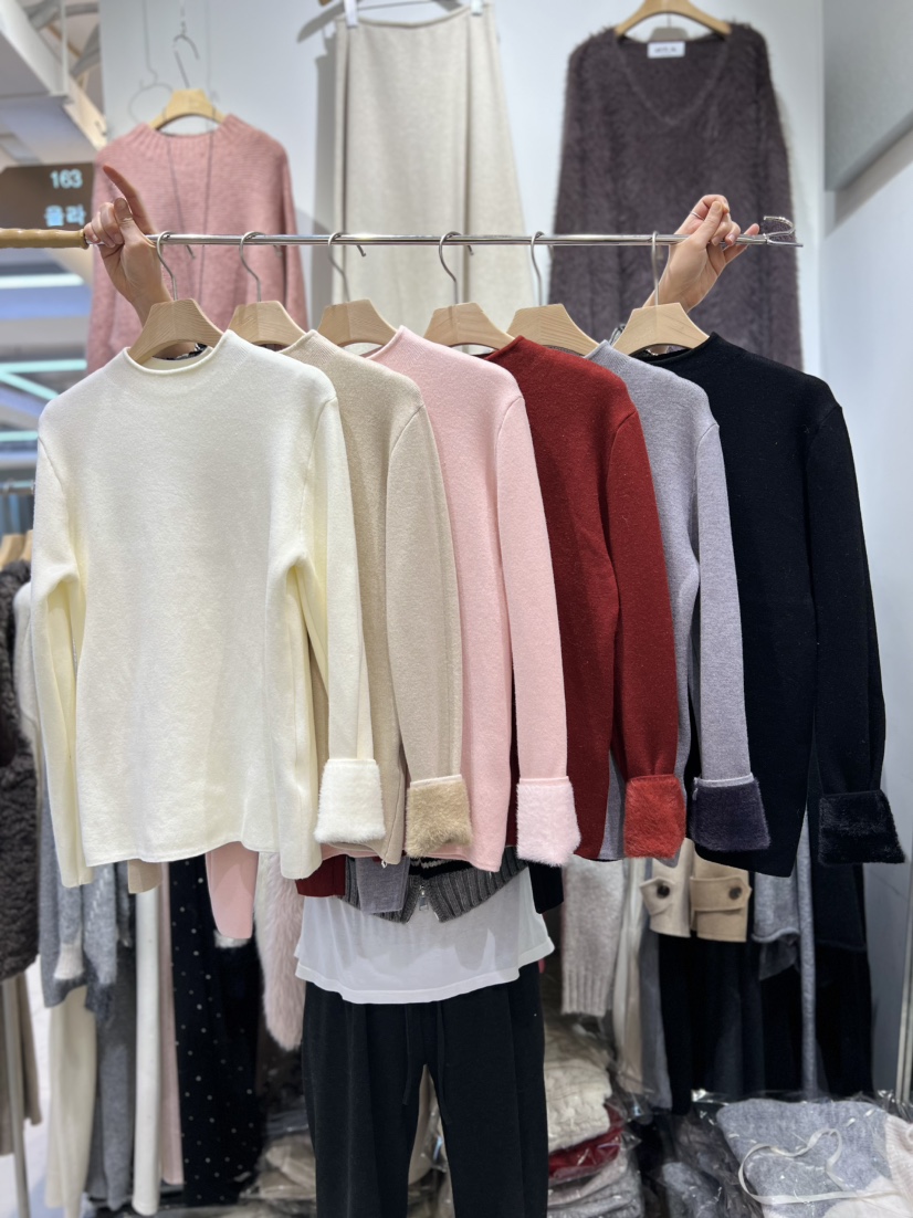 OLA東大門㊣實拍女士新款人氣時尚推薦職業25秋冬長袖T恤貂皮mellor/OLA長袖T恤