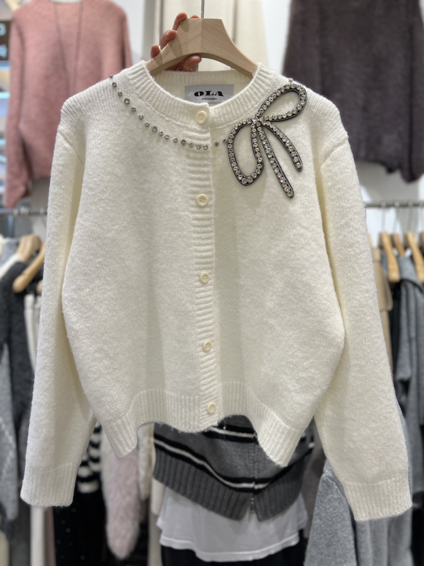 OLA韓國直郵㊣女裝新品時尚人氣25秋冬休閑真品推薦職業針織衫mellor/OLA針織衫圖色1