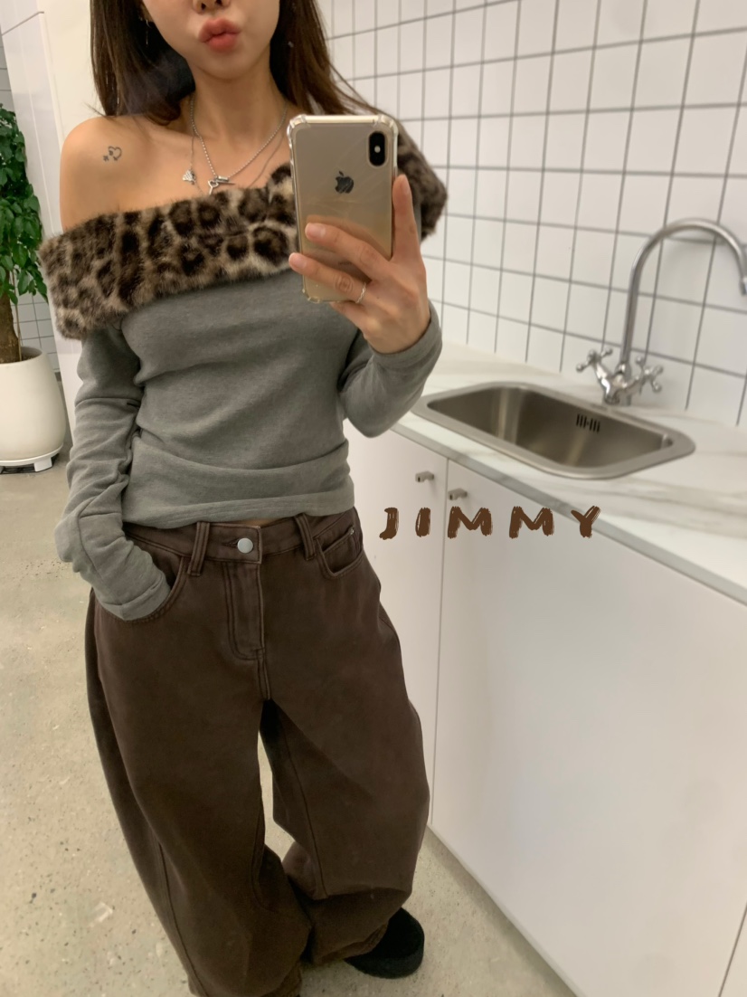 JIMMY韓國直郵㊣女裝新品人氣職業25秋冬熱賣時尚真品長袖T恤JIMMY/REMAKE長袖T恤