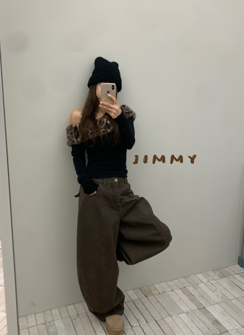 JIMMY韓國直郵㊣女裝新品人氣職業25秋冬熱賣時尚真品長袖T恤JIMMY/REMAKE長袖T恤