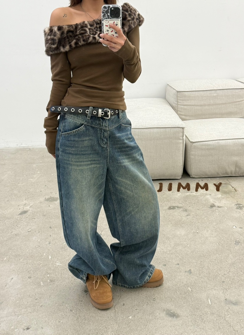 JIMMY韓國直郵㊣女裝新品人氣職業25秋冬熱賣時尚真品長袖T恤JIMMY/REMAKE長袖T恤