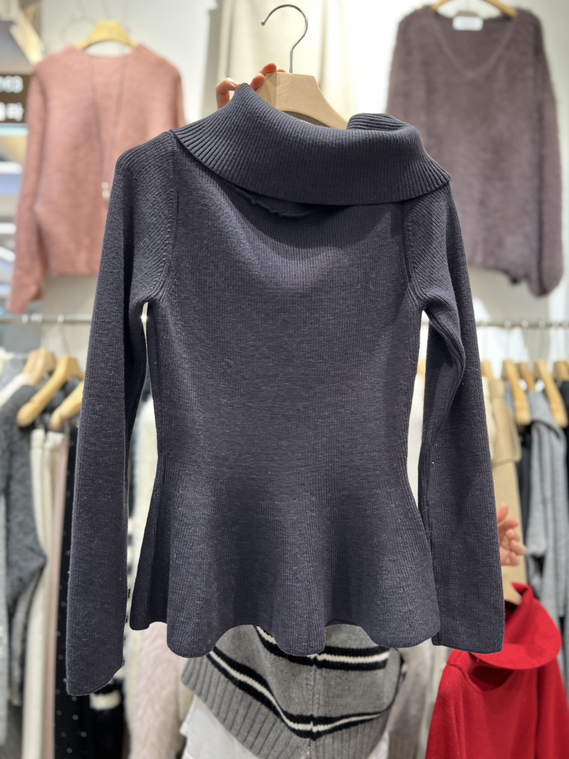 OLA韓國代購㊣女士新品推薦時尚熱賣人氣真品職業休閑針織衫mellor/OLA針織衫圖色2