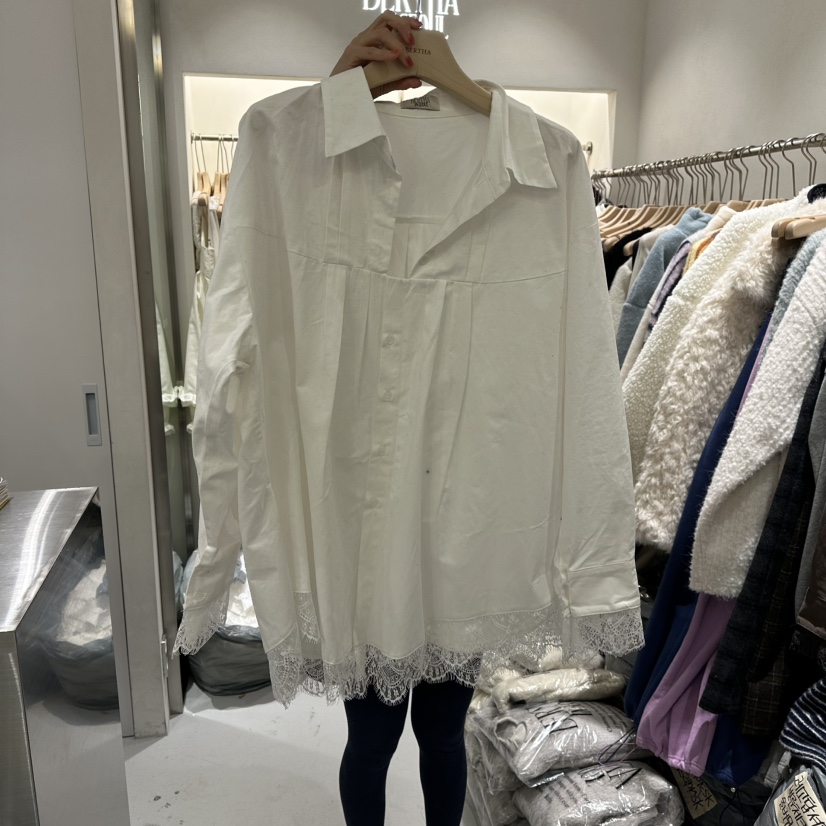 BERTHA東大門㊣代購女士新品休閑職業推薦真品襯衫蕾絲衫蕾絲BERTHA襯衫/蕾絲衫圖色2