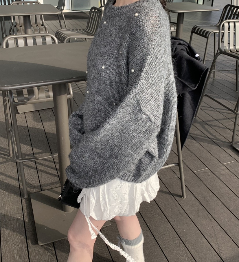 STICK WITH韓國直郵㊣女裝新款推薦職業25秋冬真品休閑針織衫STICK WITH針織衫