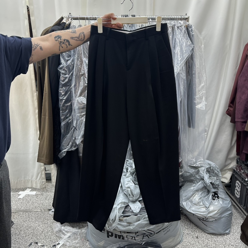 ONEBYTWO東大門㊣代購女裝新款真品人氣時尚休閑褲羊毛雙層ONE BY TWO休閑褲圖色2