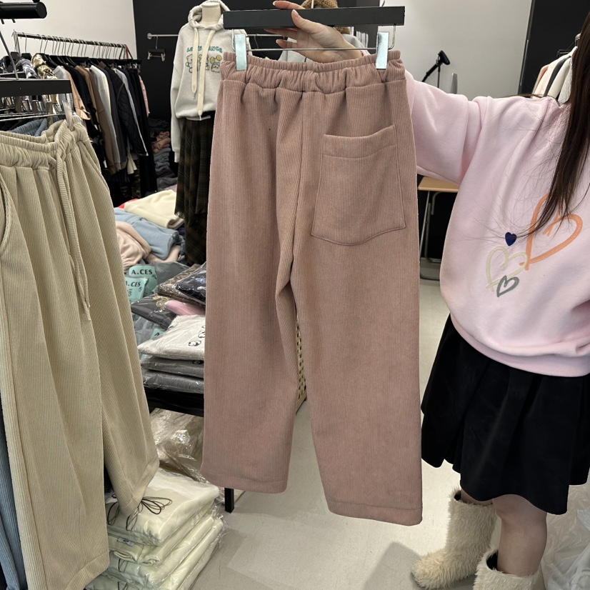 A.CES東大門㊣代購女裝新品熱賣時尚推薦人氣休閑休閑褲加絨A.CES休閑褲
