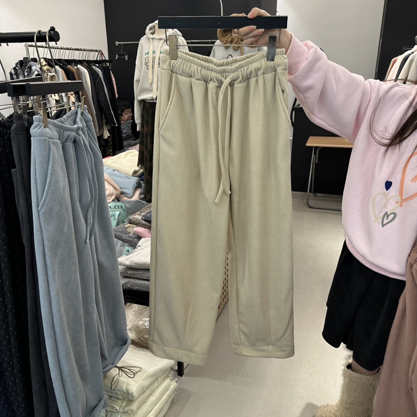 A.CES東大門㊣代購女裝新品熱賣時尚推薦人氣休閑休閑褲加絨A.CES休閑褲圖色2