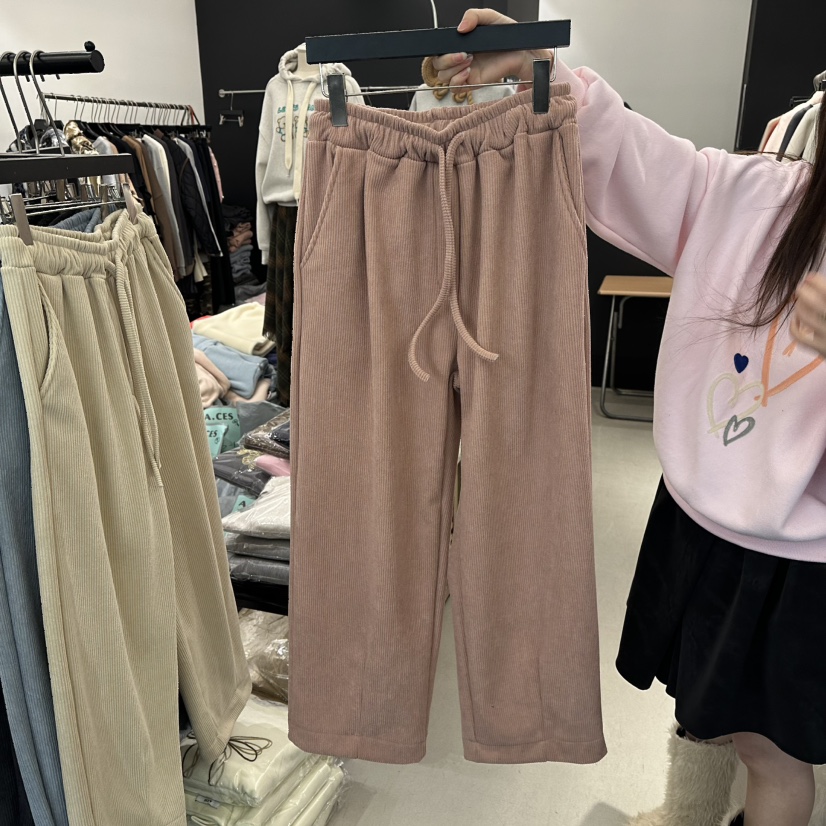 A.CES東大門㊣代購女裝新品熱賣時尚推薦人氣休閑休閑褲加絨A.CES休閑褲圖色3