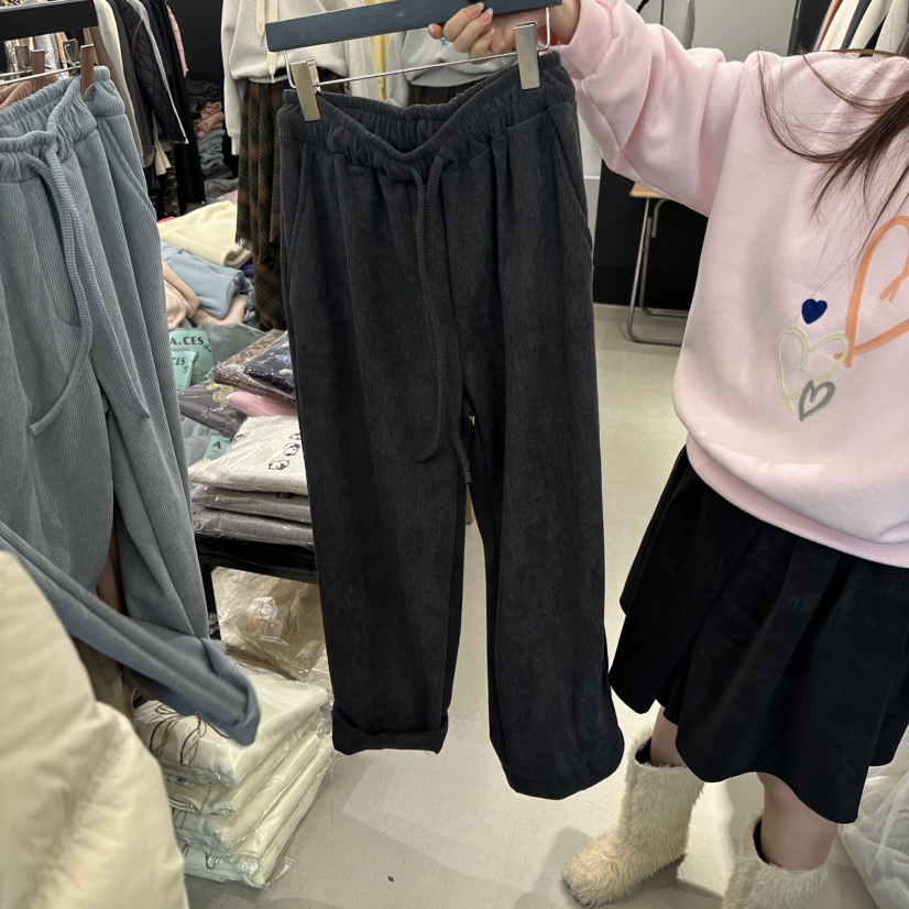 A.CES東大門㊣代購女裝新品熱賣時尚推薦人氣休閑休閑褲加絨A.CES休閑褲圖色4