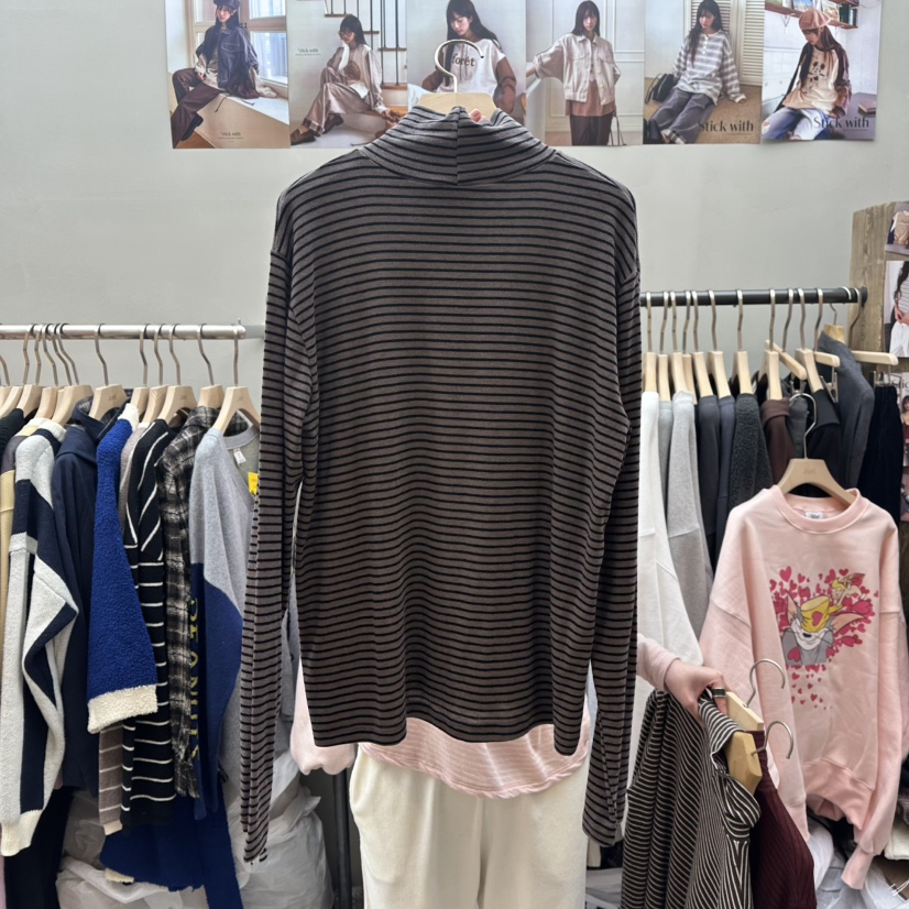 STICK WITH韓國代購㊣女士新品真品熱賣職業人氣25秋冬長袖T恤STICK WITH長袖T恤