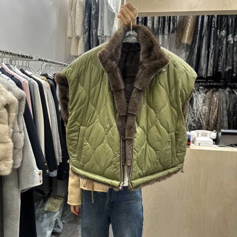 ANNA VERRY-P東大門㊣直郵女裝新品推薦馬甲里外穿雙面絎縫ANNA VERRY-P馬甲